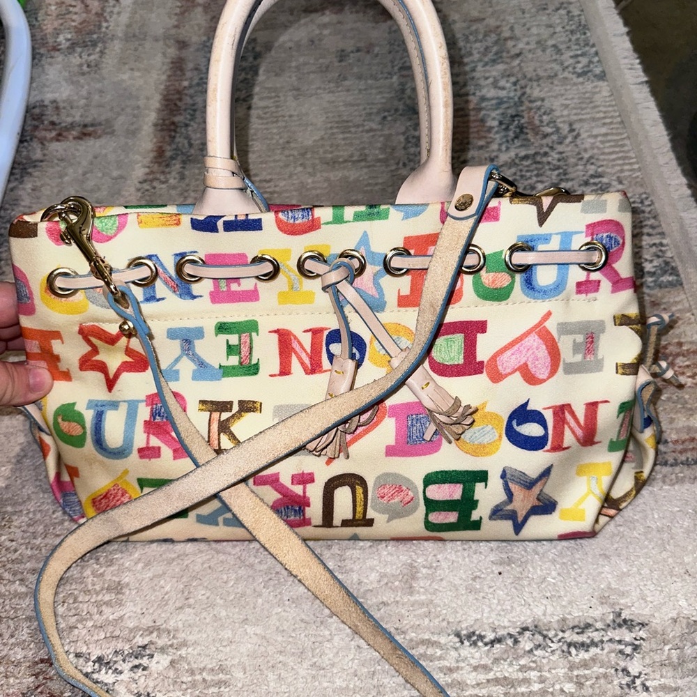 Dooney & Bourke Multicolor Letter Print Shoulder Bag